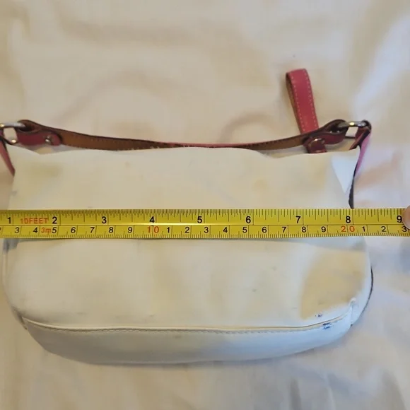 White and Pink Vintage Mini Coach Bag - Picture 5 of 11